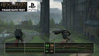 PS5 Hogwarts Legacy - Frame Rate Test (Cap Frame Rate Off)