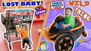 WE LOST OUR BABY while CHRISTMAS SHOPPING! Tickle Haha + POWER WHEELS Wild Thing FUNnel Family