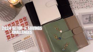 2024 New Binder Setup | Sinking Funds + Cash Envelopes |Savings Challenges Line Up 🩷