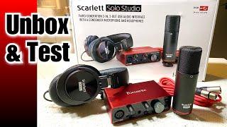 Unbox and Test Focusrite Scarlett Solo Studio 3rd Gen