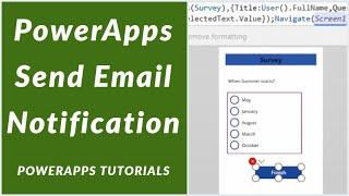 How to Send Email in PowerApps | Power apps Push Notification