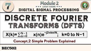 7.Discrete Fourier Transforms (DFTs) 2 Simple Problems Explained 5th Sem ECE 2022 Scheme VTU BEC502