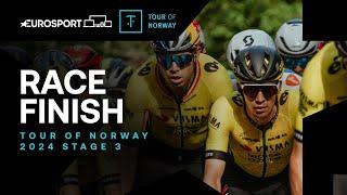 SPRINT PERFECTION! ‍ | Tour of Norway Stage 3 Race Finish  Eurosport Cycling