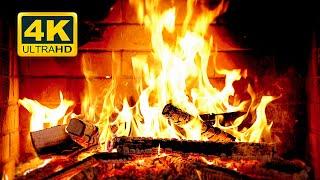  Cozy Fireplace 4K (12 HOURS). Fireplace with Crackling Fire Sounds. Fireplace Burning 4K