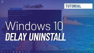 Windows 10 tutorial: keep uninstall upgrade option longer than 10 days