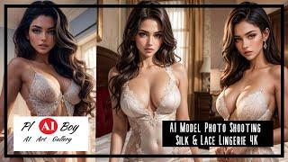 4K AI LOOKBOOK | AI Models |   AI Model Photo Shooting - Silk & Lace Lingerie  4K
