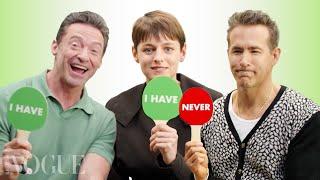 Ryan Reynolds, Hugh Jackman & Emma Corrin Play ‘Never Have I Ever’