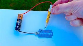 How To Make Simple Pencil Welding Machine At Home With Blade | practical invention