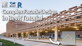 Tip & Tricks - Complex Facade Design in Revit tutorial - Curtain panel pattern Base