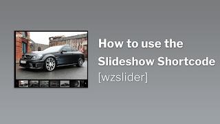 How to use the WPZOOM Slideshow Shortcode