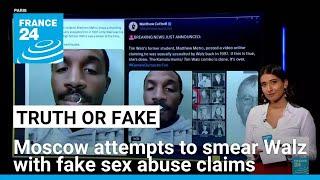 Viral Russian deepfake falsely accuses Tim Walz of sexual abuse • FRANCE 24 English