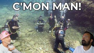 Divers React to Scuba Instructors teaching students on their knees