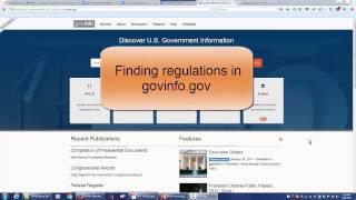 Finding regulations in govinfo.gov