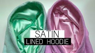 DIY Satin Lined Hoodie for Natural Hair (sew & no sew)