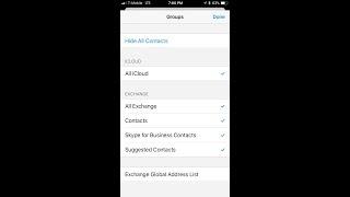 Search Exchange Global Address List on iPhone