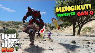 TRANSFORMER DINO DAN ULTRAMAN TIGA MENGIKUTI MONSTER GAN Q KE MARKASNYA - GTA 5 MOD TRNASFORMER