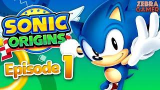 Sonic Origins Story Mode! - Gameplay Walkthrough Part 1 - Sonic the Hedgehog! Green Hill Zone!