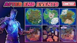 Fortnite Maps AFTER END EVENTS Compilation - Contest Results (lost and broken)