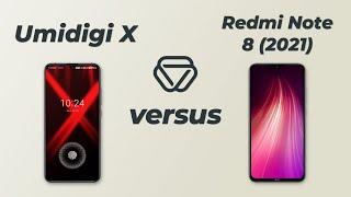 Umidigi X vs Xiaomi Redmi Note 8 (2021) - Vergleich der wichtigsten Unterschiede auf deutsch