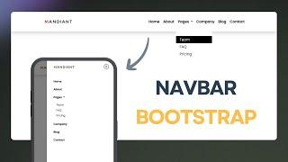 Bootstrap Navbar With Dropdown | How To Create Responsive Navbar Using Bootstrap 5