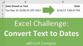 Convert Text to Dates with Flash Fill - Excel Data Cleansing Challenge