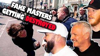 8 Fake Masters Getting Destroyed by Real Fighters REACTION | OFFICE BLOKES REACT!!