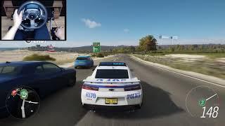 Chevrolet Camaro ZL1 - Forza Horizon 4 Police Chase | Logitech G920 Steering Wheel Gameplay