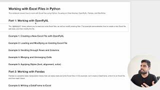 Excel File Operations in Python using Pandas, OpenPyXL, and XlsxWriter