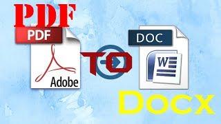 How to Convert PDF to Word | PDF to Docx | Convert PDF to Editable Word