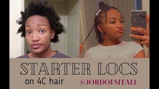 STARTER LOCS on 4C Hair! Two Strand Twist Method