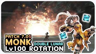 MONK Level 100 Standard Double Lunar Rotation Showcase | 1.94s  | 2 Mins | Dawntrail Patch 7.05