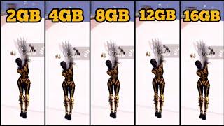 FORTNITE RAM COMPARISON 2GB VS 4GB VS 8GB VS 12GB VS 16GB