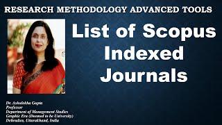 List of Scopus Indexed Journals (scopus) (journal) (publication) (discontinued)