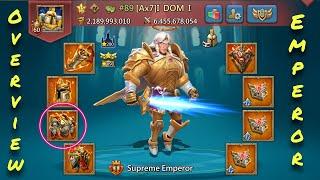 Lords Mobile - DOM account overview! New 5 emperor piece in LM. Lets GO!!!