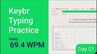 Keybr Typing Practice - Day 01 challenge [ Best way to Typing Practice ]