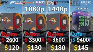 Ryzen 5 2600 vs Ryzen 5 3500X vs Ryzen 5 3600 vs Core i5 9400F - Test in 10 Games 1080p and 1440p