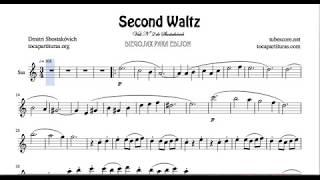 Waltz Nº 2 Sheet Music for Alto Saxophone & Baritone Sax E Flat Vals by Shostakovich