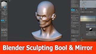 Blender Sculpting Booltool Mirror tutorial