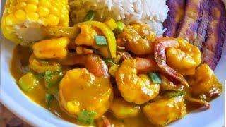 COCONUT CURRY SHRIMP RECIPE || WHITNEY'S KITCHEN JAMAICA