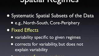 Discrete Spatial Heterogeneity: Spatial ANOVA and Spatial Regimes