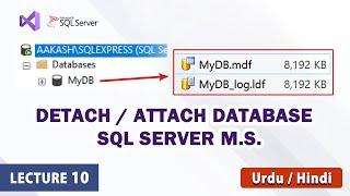 Detach and Attach a Database in SQL Server | Database file location | Detach database SQL Server