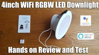 Zemismart LED Smart RGBW Downlight 10W works with Alexa & Google Home [Hands on Review and Test]