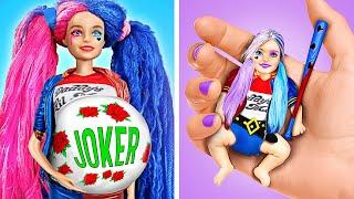 Pregnant Harley Quinn and Miniature Doll Crafts by Ha Hack and 123 GO!