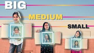 BIG VS MEDIUM VS SMALL  CHALLENGE | വലിയ പെട്ടിയിൽ  ചെറിയ പണി