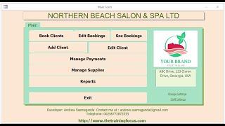 Free Salon and Spa Application or Software or Database