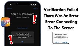 Fix Verification Failed There Was An Error Connecting To The Server