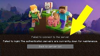 error: ''authentication servers are down for maintenance '' minecraft Guide