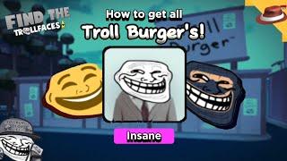 How to get All Troll Burger's Trollfaces | Find the Trollfaces Re-memed