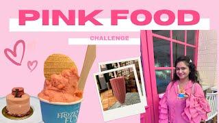 Pink Food Challenge in Khan Market, Delhi | Mahima Hasija | #barbie #barbiechallenge #pinkfood