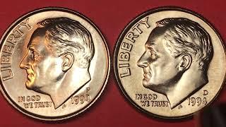 1994 United States Dimes - Rare Valuable US Roosevelt Coins Worth $ - If You Know What To Look For